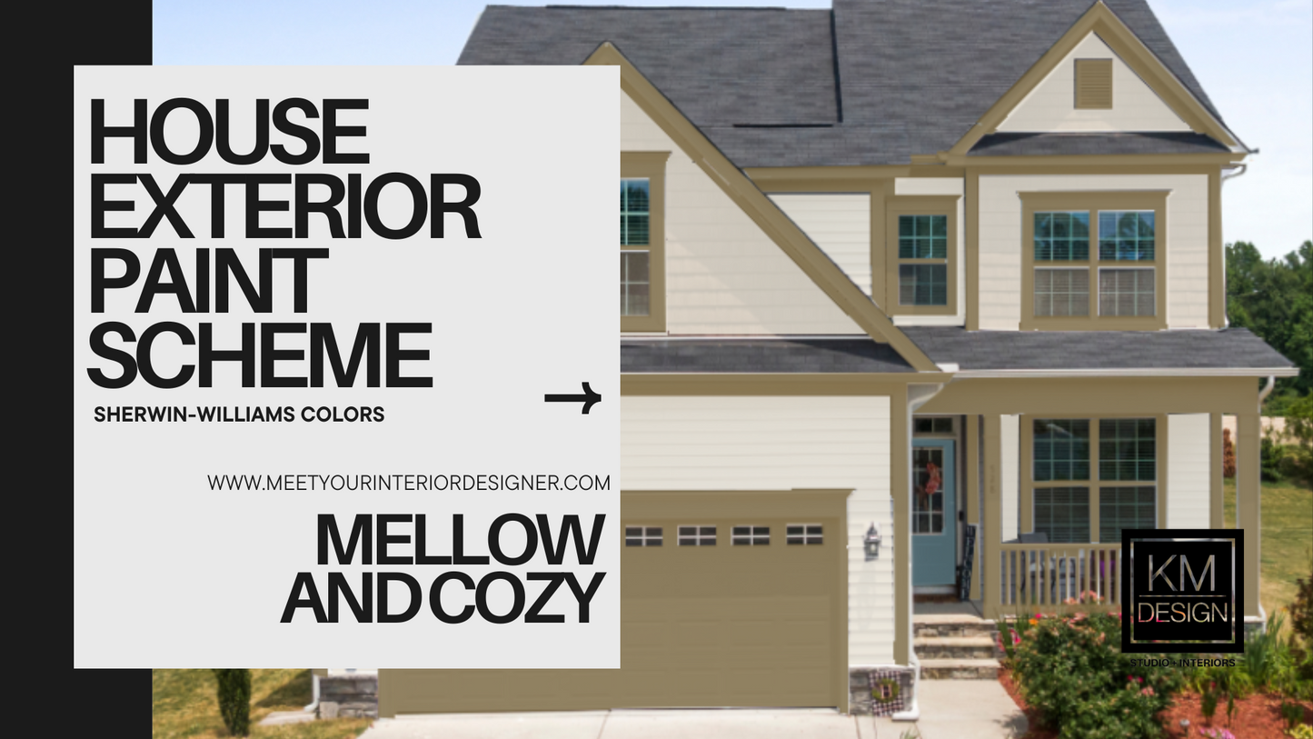 Residential Exterior Paint Scheme- Brown and Cream