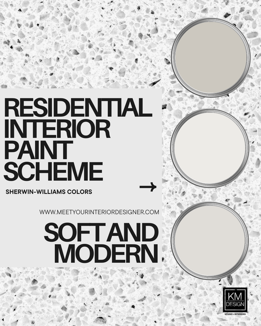 Residential Interior Paint Scheme- Cool Neutral Paint Colors for Walls